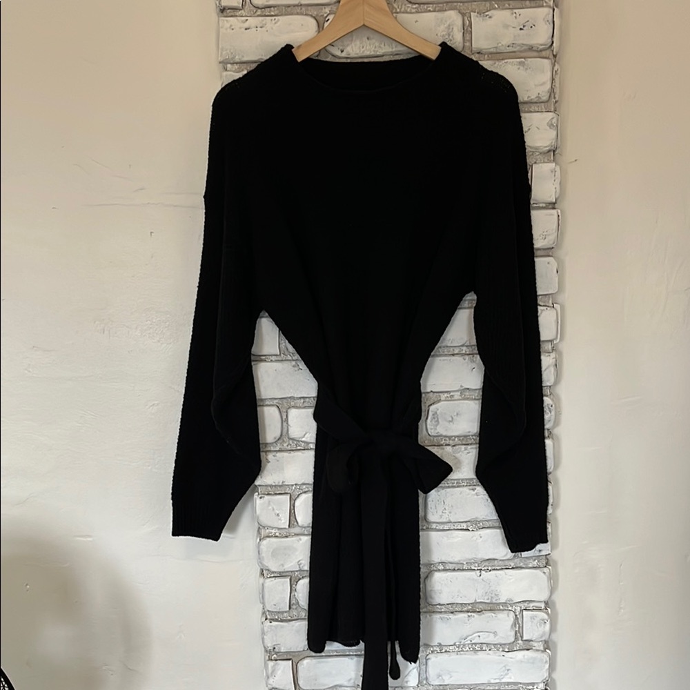 Black Knit Sweater Dress